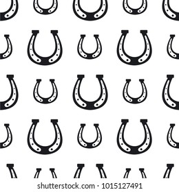 Seamless vector pattern horseshoes