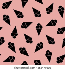 Seamless vector pattern with ice cream
