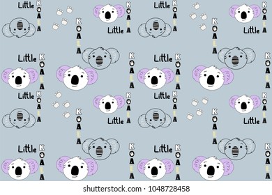 Seamless vector pattern illustration of cartoon calla. Print for textiles.
