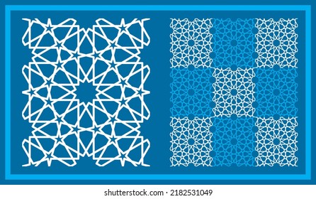 Seamless vector pattern illustration design, elegant arabic geometric line illustration, for the background of various designs, posters, architecture, invitation cards and etc.