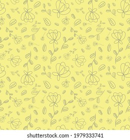 Seamless vector pattern. Illustration in doodle style on a gray background. Print for printing on clothes, for interior decoration and printing. Print for design in the field of medicine, cosmetology.