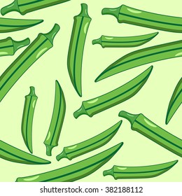 Seamless Vector pattern Illustration with lady finger