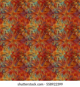 Seamless vector pattern with the image of flowers on a background in crazy colors