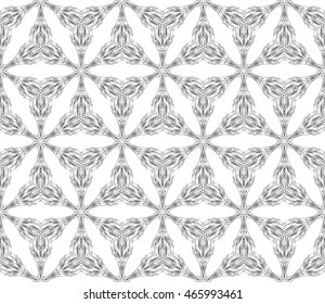 seamless vector pattern. imitation pencil drawing in the form of engraving. floral ornament. interior decoration, wallpaper, presentation, fashion design