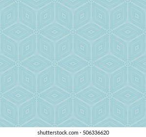 seamless vector pattern. imitation pencil drawing in the form of engraving. virtual 3d cube. interior decoration, wallpaper, presentation, fashion design. blue color seamless vector pattern. imitation pencil drawing in the form of engraving. virtual 3d cube. interior decoration, wallpaper, presentation, fashion design. blue color