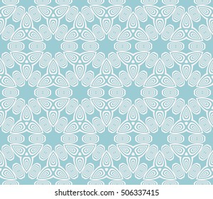 seamless vector pattern. imitation pencil drawing in the form of engraving. virtual 3d cube. interior decoration, wallpaper, presentation, fashion design. blue color