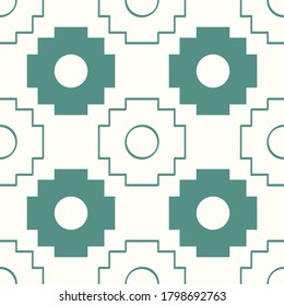 Seamless vector pattern with Inca Cross Chakana