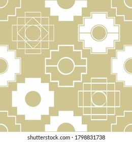 Seamless vector pattern with Inca Cross Chakana