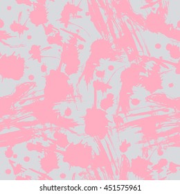 Seamless vector pattern of ink blots. Paint stains.