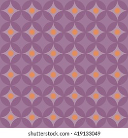 Seamless vector pattern of intersecting and concentric circles. Stylish vector image to design backgrounds, web pages, greeting cards.
