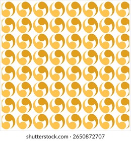 Padrão vetorial contínuo de símbolos de Tomoe japoneses. Fundo geométrico moderno simbolizando harmonia e equilíbrio.