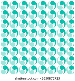 Padrão vetorial contínuo de símbolos de Tomoe japoneses. Fundo geométrico moderno simbolizando harmonia e equilíbrio.