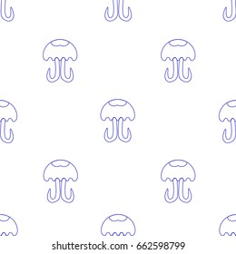 Seamless vector pattern with jellyfish
