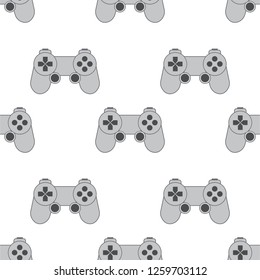 Seamless vector pattern with joystick or gamepad
