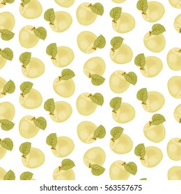 Seamless vector pattern. Juicy Apple. Background colorful, suitable for textile, Wallpaper, wrapping paper and other printing purposes. Stock vector