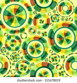 Seamless vector pattern with  kaleidoscope circles