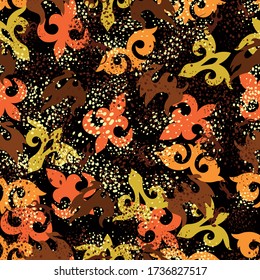 
Seamless vector pattern in the Kazakh national style, with zoological motifs, as a background to create your design.