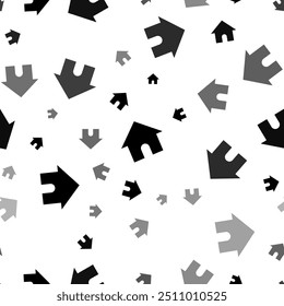 Modelo inconsútil del Vector con los símbolos de la perrera, creando un fondo monocromático creativo con los Elementos girados. Ilustración vectorial sobre fondo blanco