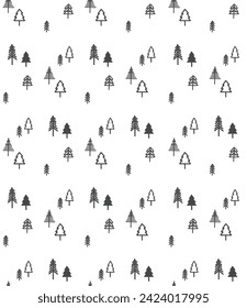 seamless vector pattern for kids clothing aop prints tree print, small elements, bug, stripes 