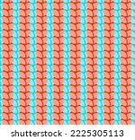 Seamless vector pattern - knitted sweater stitches, macro