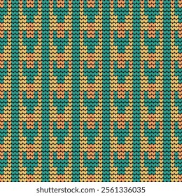 Seamless vector pattern as a knitted texture, imitation of wool