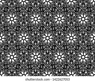 Seamless vector pattern with lace. Knitting new design