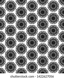 Seamless vector pattern with lace. Knitting new design