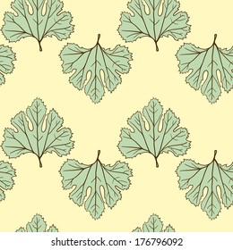 seamless vector pattern with leaves