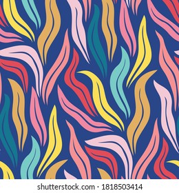 Seamless vector pattern with leaves