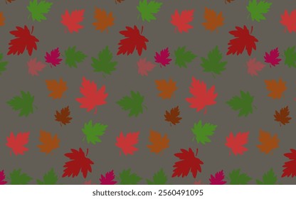 Seamless vector pattern with leaves. Background pattern with leaves.