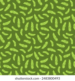 Seamless vector pattern with leaves. Bright natural print for textiles, wallpaper, paper, fabrics, covers and other surfaces.