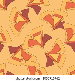 seamless vector pattern with leaves of gingko