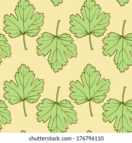 seamless vector pattern with leaves,  vector illustartion