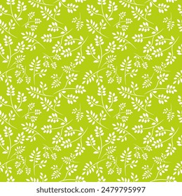 Seamless vector pattern with leaves. A simple background for printing on fabrics, paper, wallpaper, textiles, surfaces.