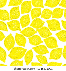 Seamless vector pattern with lemons