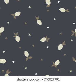 Seamless vector pattern with lemons