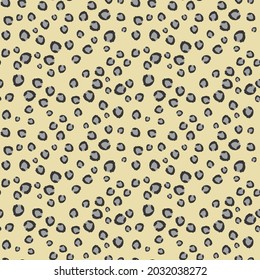 Seamless vector pattern with leopard or cheetah print. Surface design for wallpaper, textile, scrapbooking, etc. 