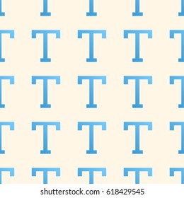 Seamless vector pattern with letter T
