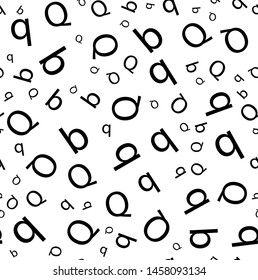 Seamless vector pattern in letters. Random letters scattering.