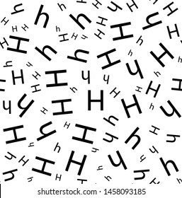 Seamless vector pattern in letters. Random letters scattering.