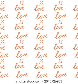 Seamless vector pattern with LGBTQ on isolated hand drawn background.Pride,homosexual,rainbow,transgender print in flecked style.Designs for textiles,fabric,wrapping paper,packaging,social media,web