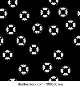Seamless vector pattern with lifebuoys. Seamless pattern can be used for wallpaper, pattern fills, web page background, surface textures.