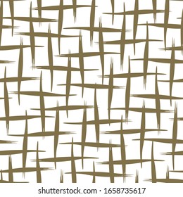 Seamless vector pattern with light brown net wire on white. Simple wallpaper texture design. Ideal for flooring, wallpaper, fabric, wrapping.