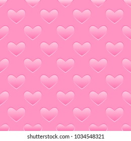 Seamless vector pattern with light hearts
