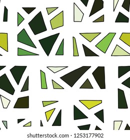 Seamless vector pattern, lined geometric background with rhombus, triangles, lines. Print for decor, wallpaper, packaging, wrapping, fabric. Triangular graphic design. Line drawing