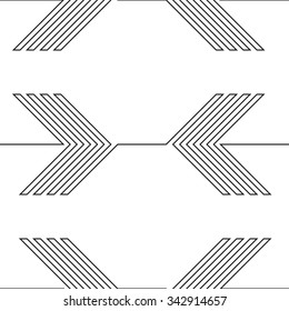 Seamless Vector Pattern . Lines Design . Arrows 