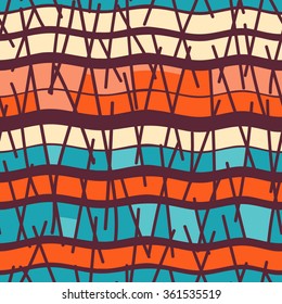 Seamless vector pattern lines and waves.