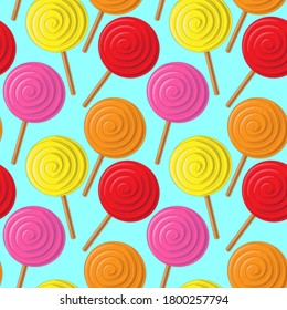 Seamless vector pattern with Lolipop