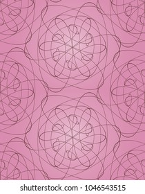 Seamless vector pattern. Loops. Pink, violet. Isolated on gradient background