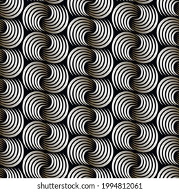 Seamless vector pattern, loops, rings, knitted background, braiding, curls, hair strands. Pattern on the fabric. The usual picture.
